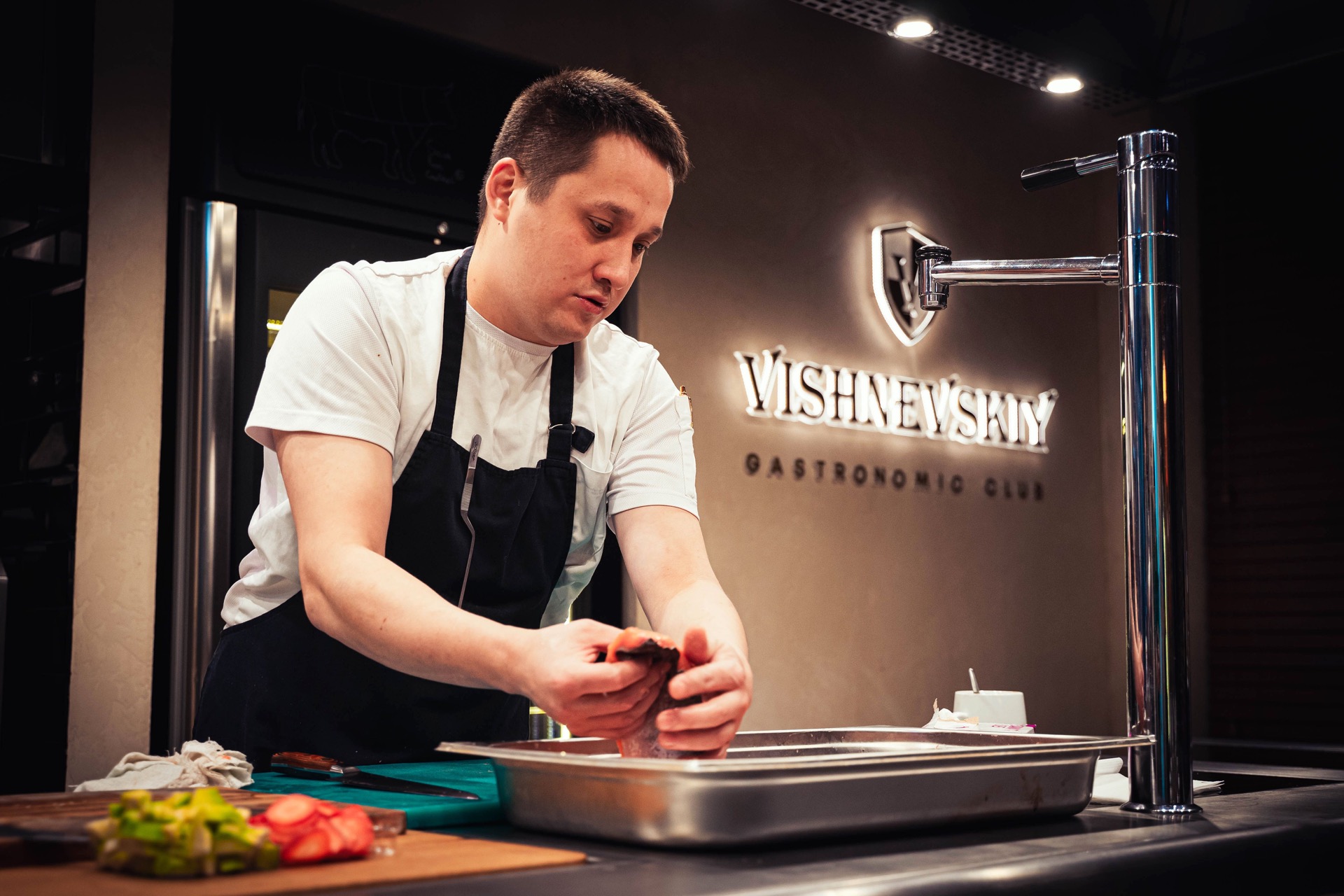 Live counters — food made in front of guests